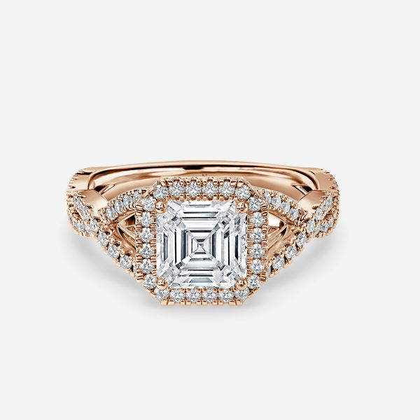 Zara Asscher Diamond Band Moissanite Engagement Ring