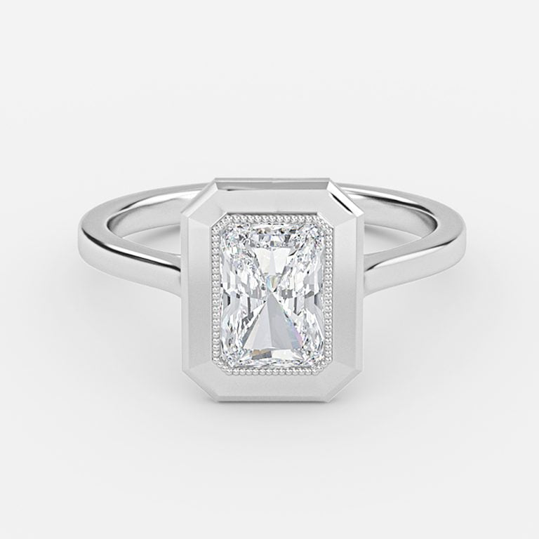 Amelie Radiant Bezel Moissanite Engagement Ring