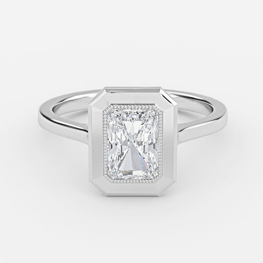 Amelie Radiant Bezel Moissanite Engagement Ring