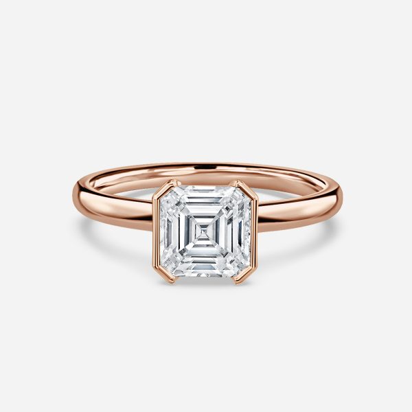 Briar Asscher Bezel Moissanite Engagement Ring