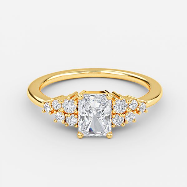 Kassidy Radiant Cluster Moissanite Engagement Ring