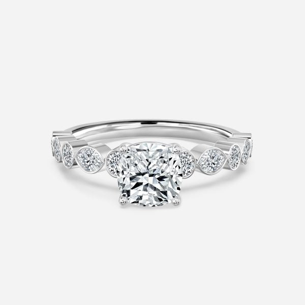 Pailin Cushion Unique Moissanite Engagement Ring