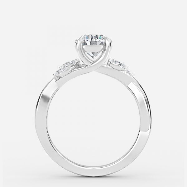 Calista Round Unique Moissanite Engagement Ring