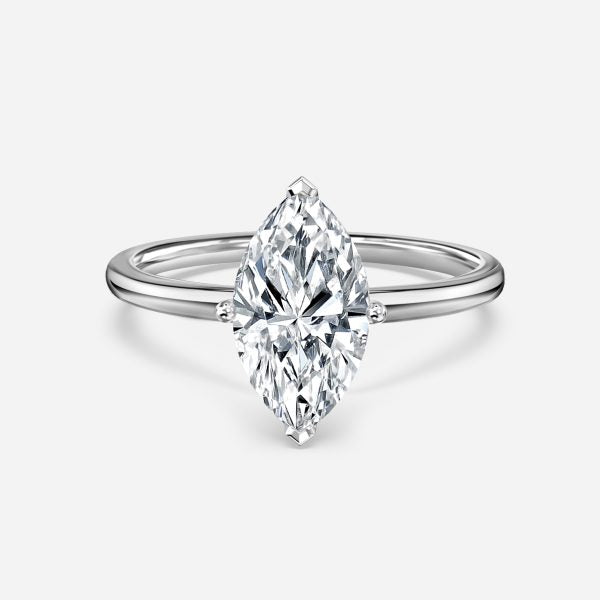 Alouette Marquise Solitaire Moissanite Engagement Ring