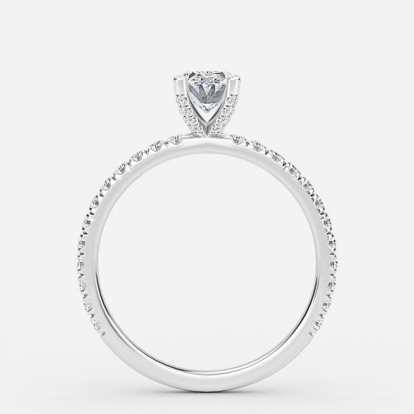 Rosalba Oval Hidden Halo Moissanite Engagement Ring