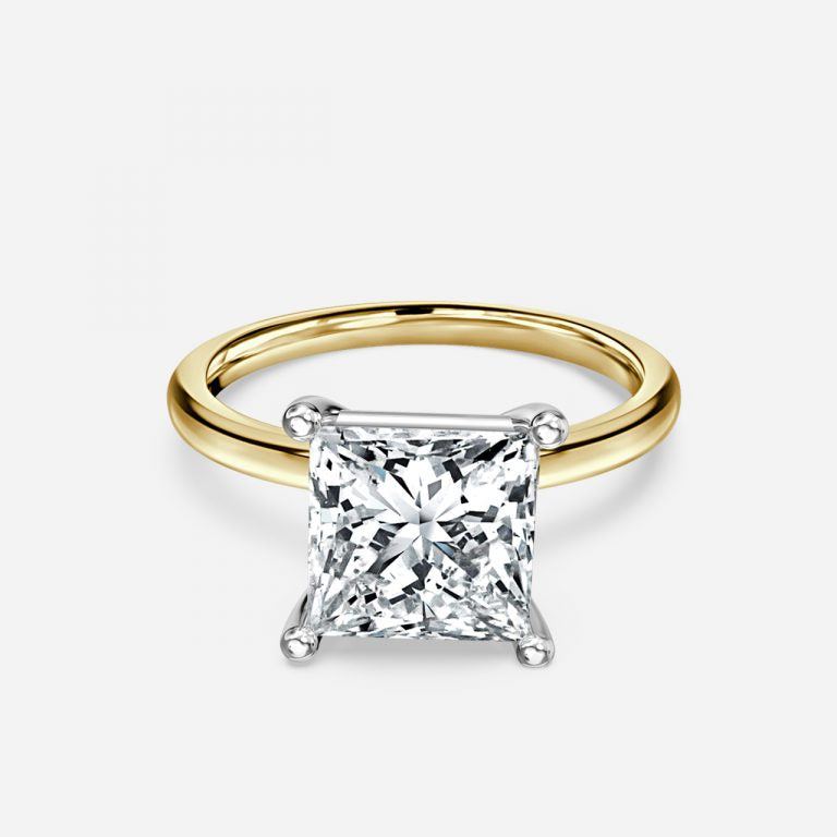 Magalie Princess Solitaire Moissanite Engagement Ring