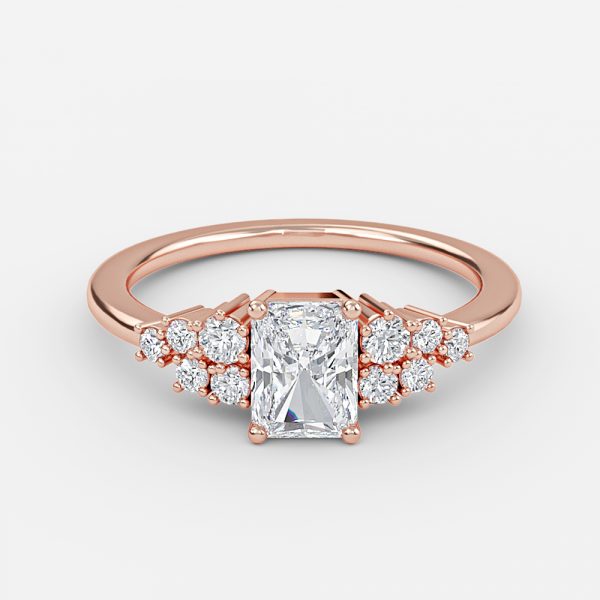 Kassidy Radiant Cluster Moissanite Engagement Ring