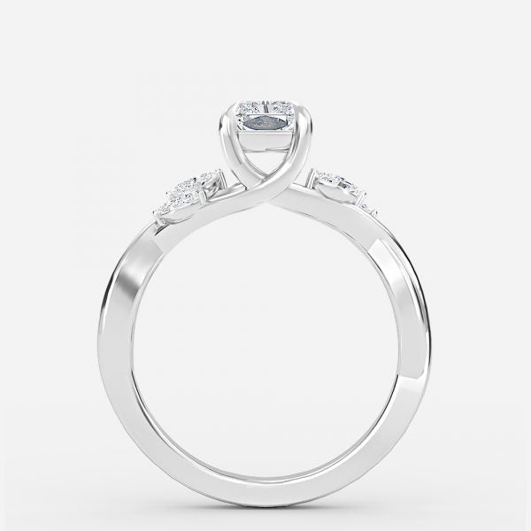 Calista Radiant Unique Moissanite Engagement Ring