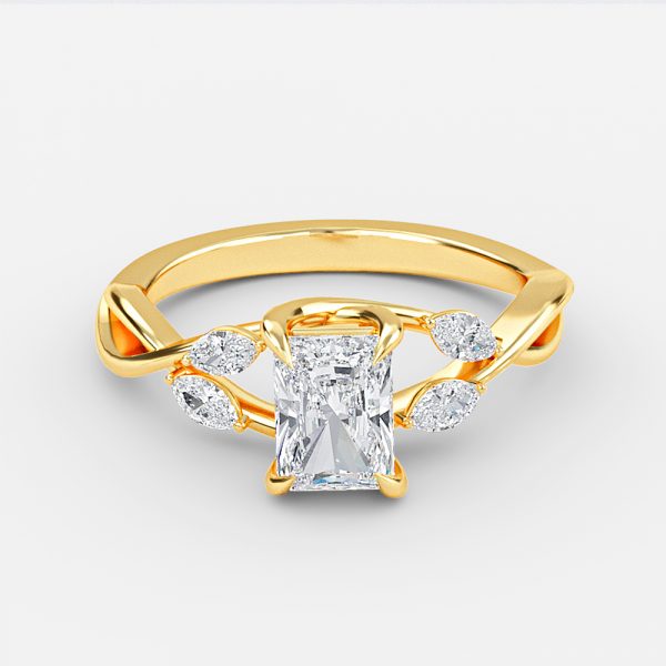 Calista Radiant Unique Moissanite Engagement Ring