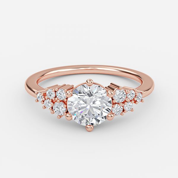 Kassidy Round Cluster Moissanite Engagement Ring