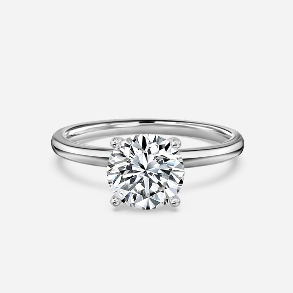 Alouette Round Solitaire Moissanite Engagement Ring