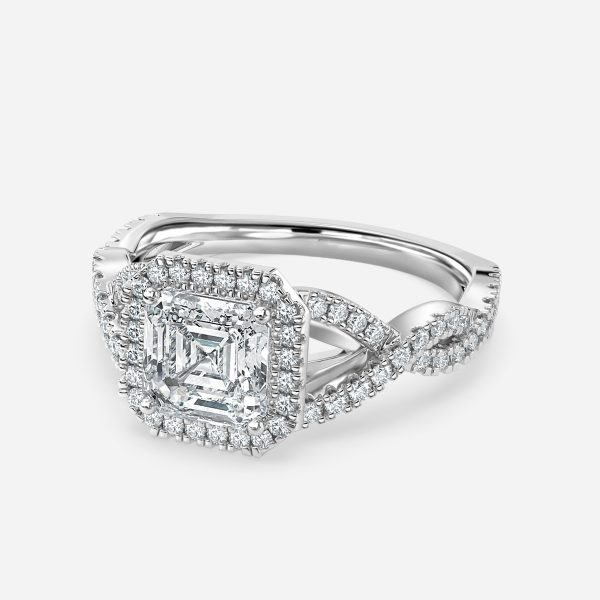 Zara Asscher Diamond Band Moissanite Engagement Ring