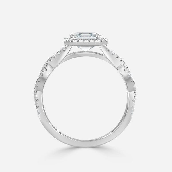 Zara Asscher Diamond Band Moissanite Engagement Ring