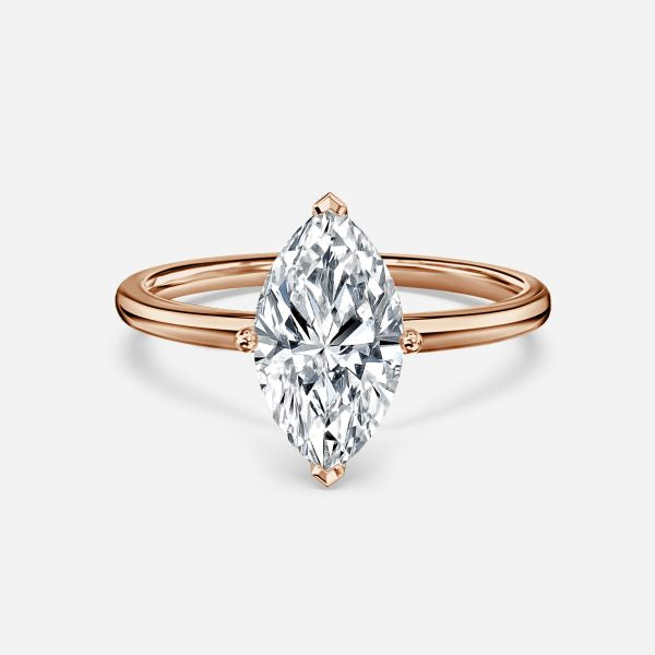 Alouette Marquise Solitaire Moissanite Engagement Ring