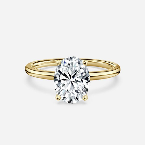 Alouette Oval Solitaire Moissanite Engagement Ring