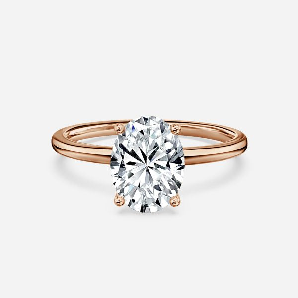 Alouette Oval Solitaire Moissanite Engagement Ring