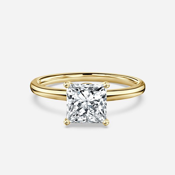 Alouette Princess Solitaire Moissanite Engagement Ring