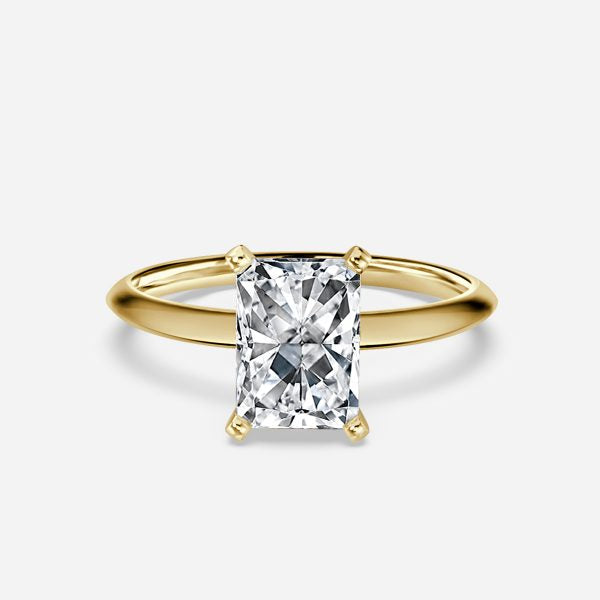 Arlette Radiant Solitaire Moissanite Engagement Ring