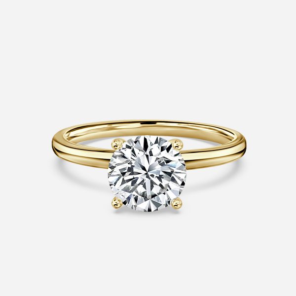 Alouette Round Solitaire Moissanite Engagement Ring