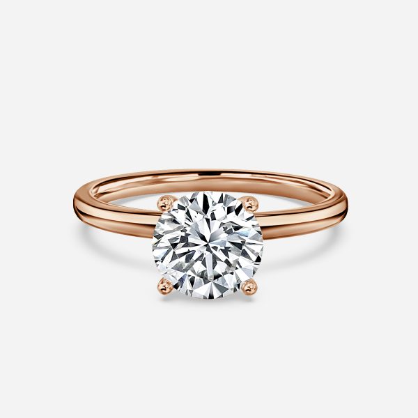 Alouette Round Solitaire Moissanite Engagement Ring