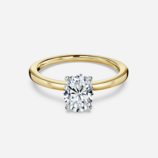 Kalista Oval Solitaire Moissanite Engagement Ring