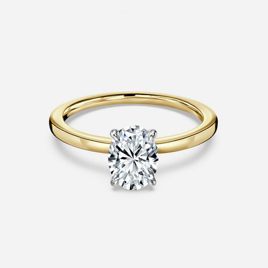 Kalista Oval Solitaire Moissanite Engagement Ring