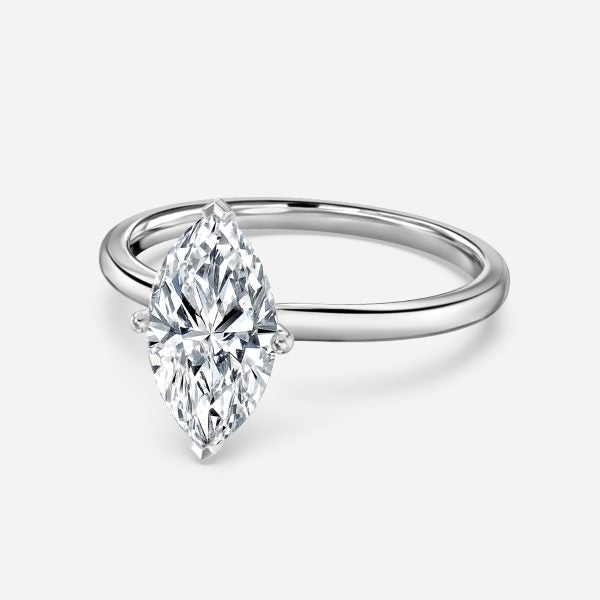 Alouette Marquise Solitaire Moissanite Engagement Ring