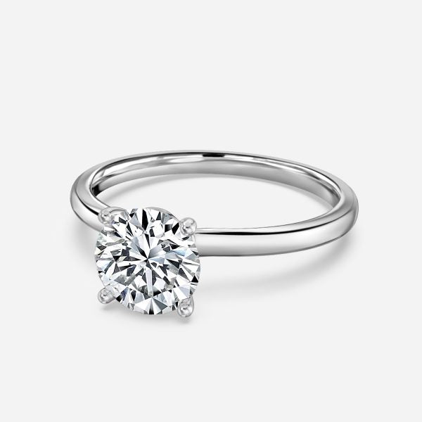 Alouette Round Solitaire Moissanite Engagement Ring