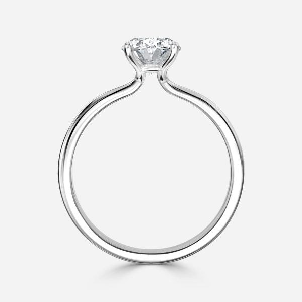 Alouette Oval Solitaire Moissanite Engagement Ring