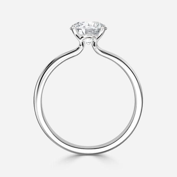 Alouette Round Solitaire Moissanite Engagement Ring