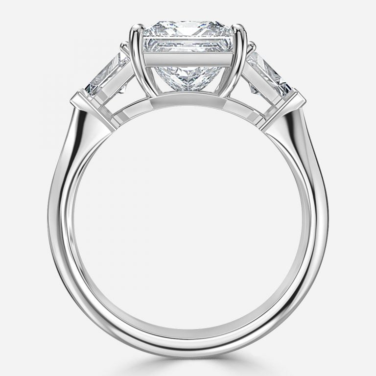 Eri Princess Three Stone Moissanite Engagement Ring