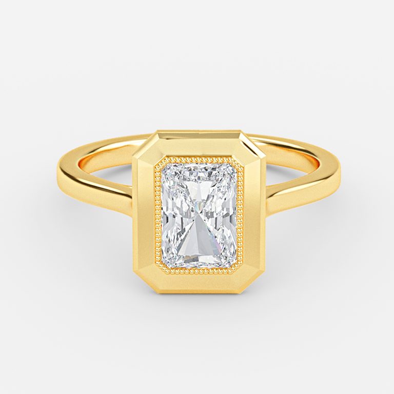 Amelie Radiant Bezel Moissanite Engagement Ring