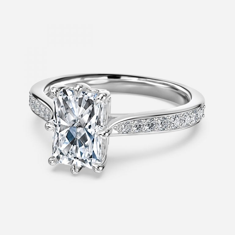 Bellatrix Radiant Vintage Inspired Moissanite Engagement Ring