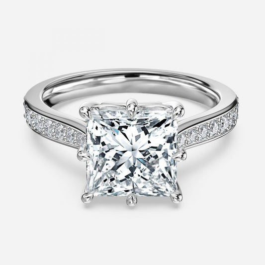 Bellatrix Princess Vintage Inspired Moissanite Engagement Ring