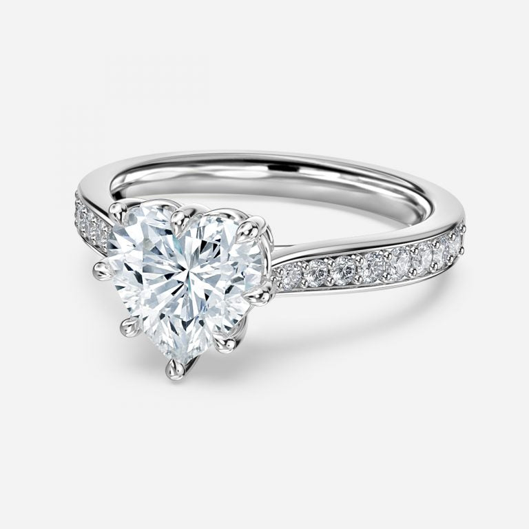 Bellatrix Heart Vintage Moissanite Engagement Ring