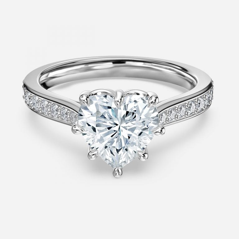 Bellatrix Heart Vintage Moissanite Engagement Ring