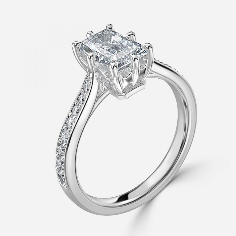 Bellatrix Radiant Vintage Inspired Moissanite Engagement Ring