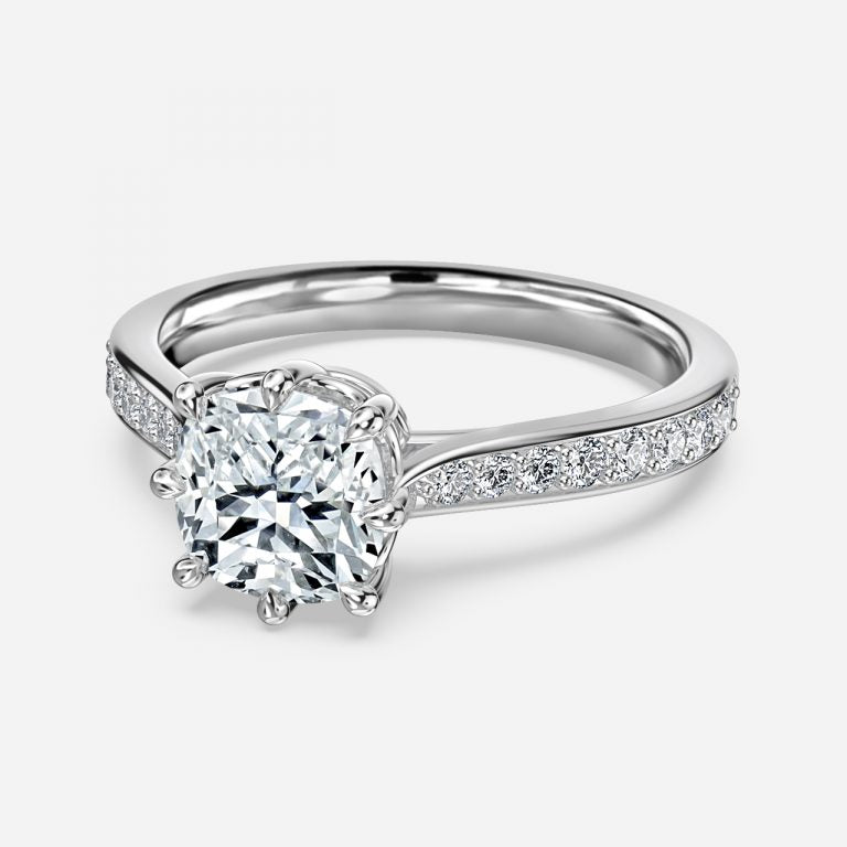 Bellatrix Cushion Vintage Moissanite Engagement Ring