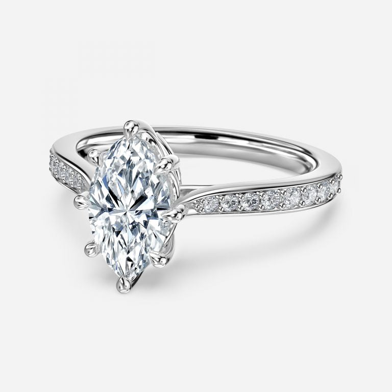 Bellatrix Marquise Vintage Moissanite Engagement Ring