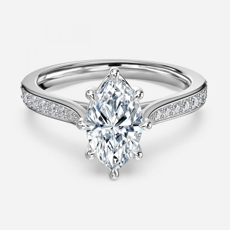 Bellatrix Marquise Vintage Moissanite Engagement Ring