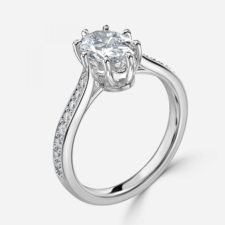 Bellatrix Oval Vintage Moissanite Engagement Ring