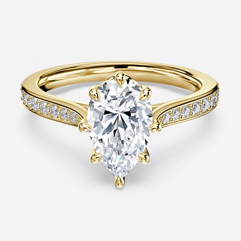 Bellatrix Pear Vintage Moissanite Engagement Ring