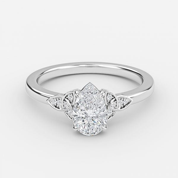 Kerensa Pear Vintage Moissanite Engagement Ring