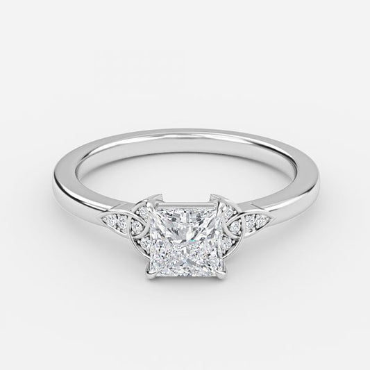 Kerensa Princess Vintage Moissanite Engagement Ring