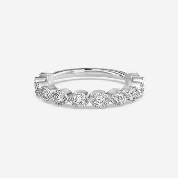 Vintage Marquise Shape Moissanite Stackable Ring