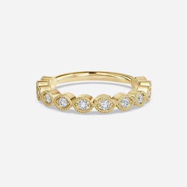 Vintage Marquise Shape Moissanite Stackable Ring