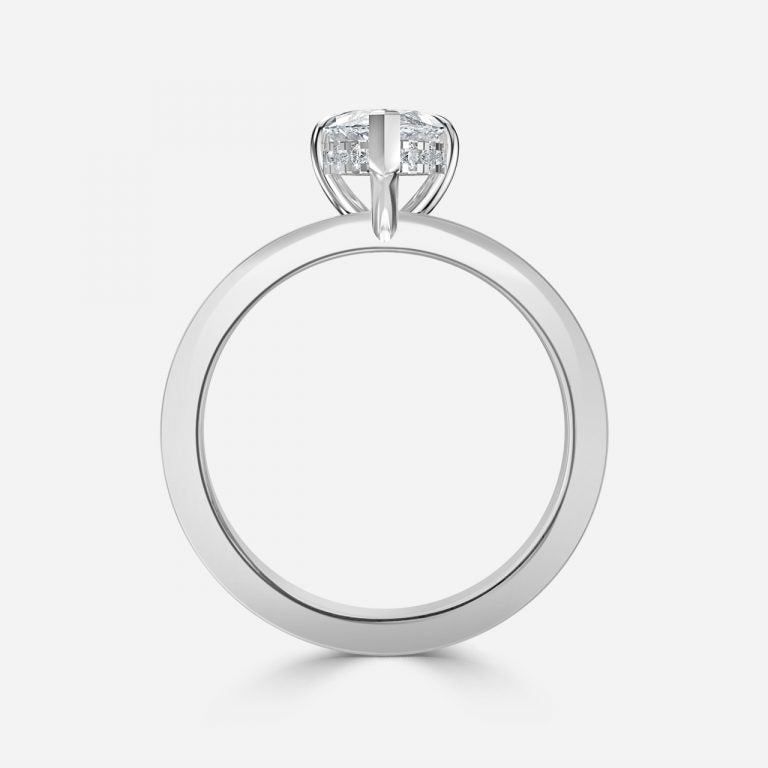 Edeline Marquise Hidden Halo Moissanite Engagement Ring