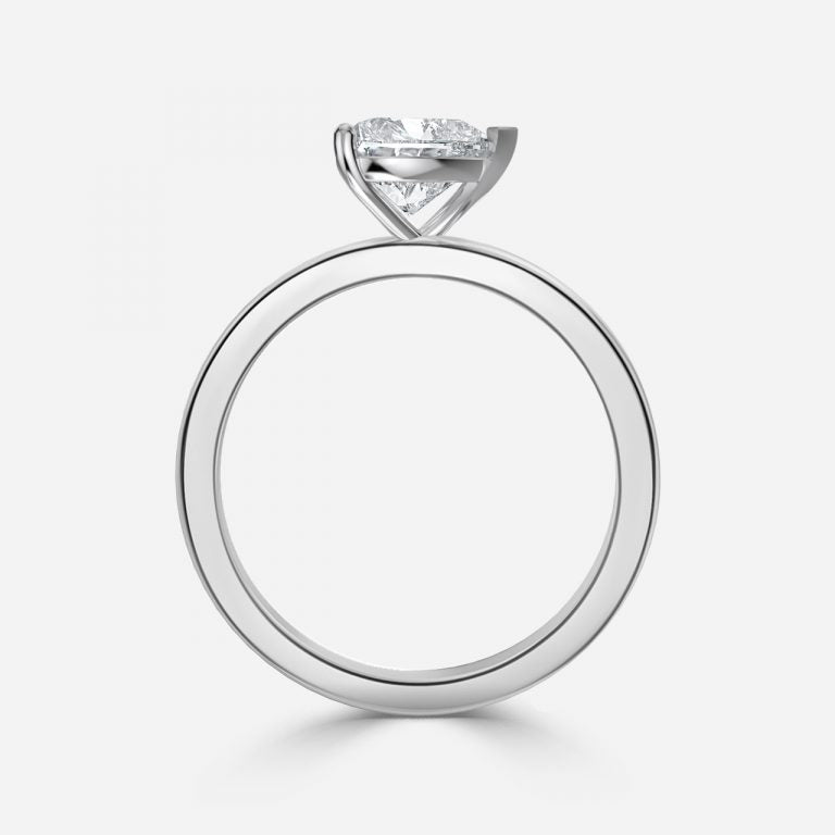 Evora Heart Solitaire Moissanite Engagement Ring