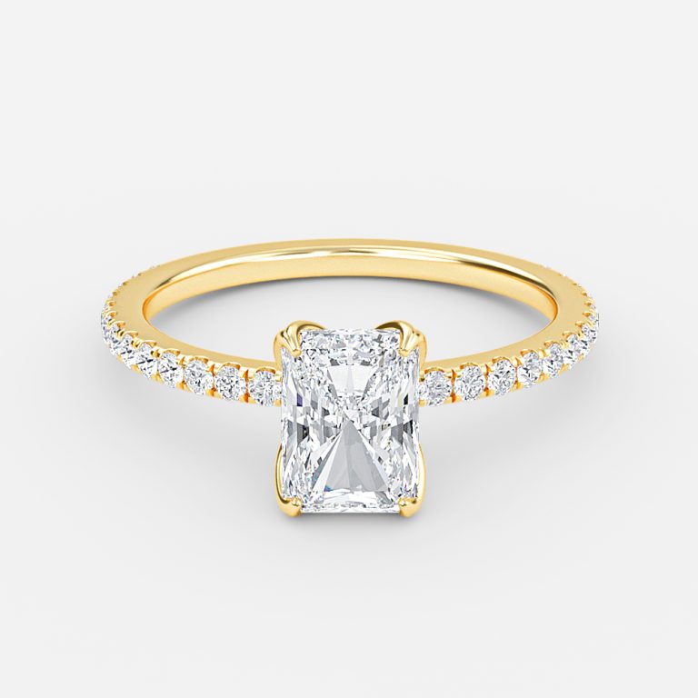 Tamara Radiant Diamond Band Moissanite Engagement Ring