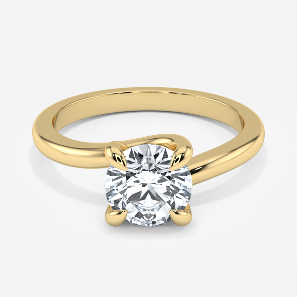 Jaya Round Solitaire Moissanite Engagement Ring